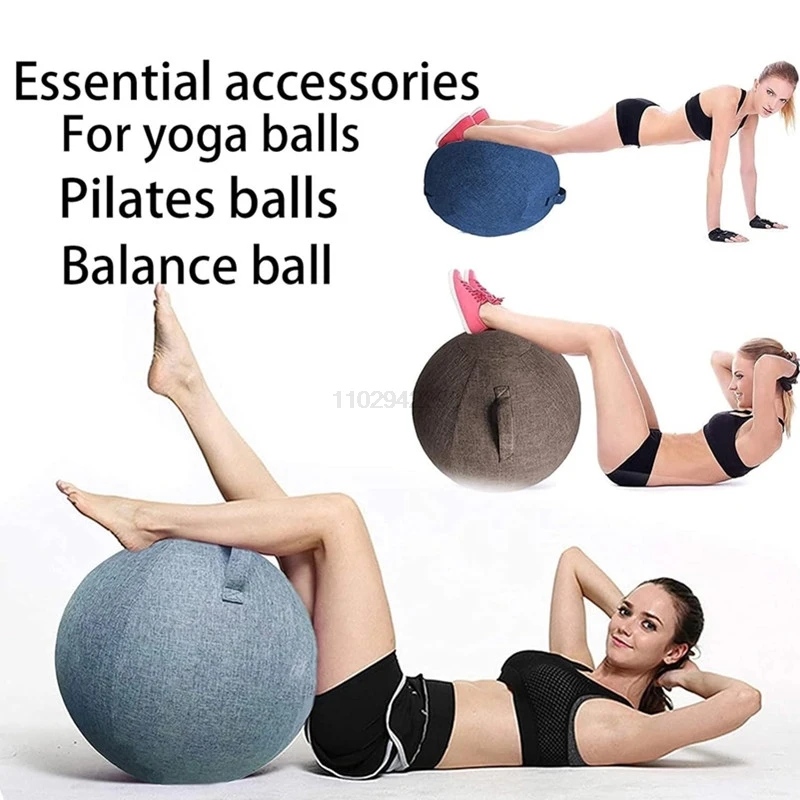 Yoga Ball Gymnastics Ball 55/65/75cm Yoga Ball Protective Cover Gym Workout Balance Ball Cover Yoga Pilates Sitting Dustproof Protector Slipcover