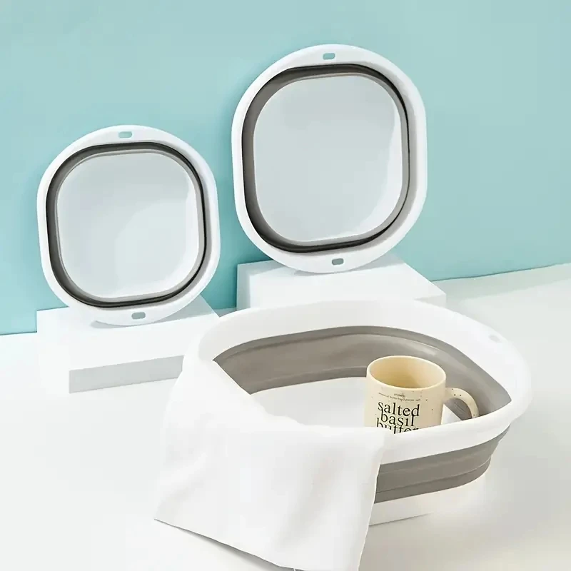 Collapsible Foot Soaking Tub, Portable Foot Spa Basin for Home Use, Foldable Pedicure Bath with Unscented Design