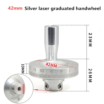Machine Tool Metal Laser Scale Handwheel Special Manual Sliding Table Tools Graduated And Angled Handle Rocker 6/8/10/12mm cnc handwheel
