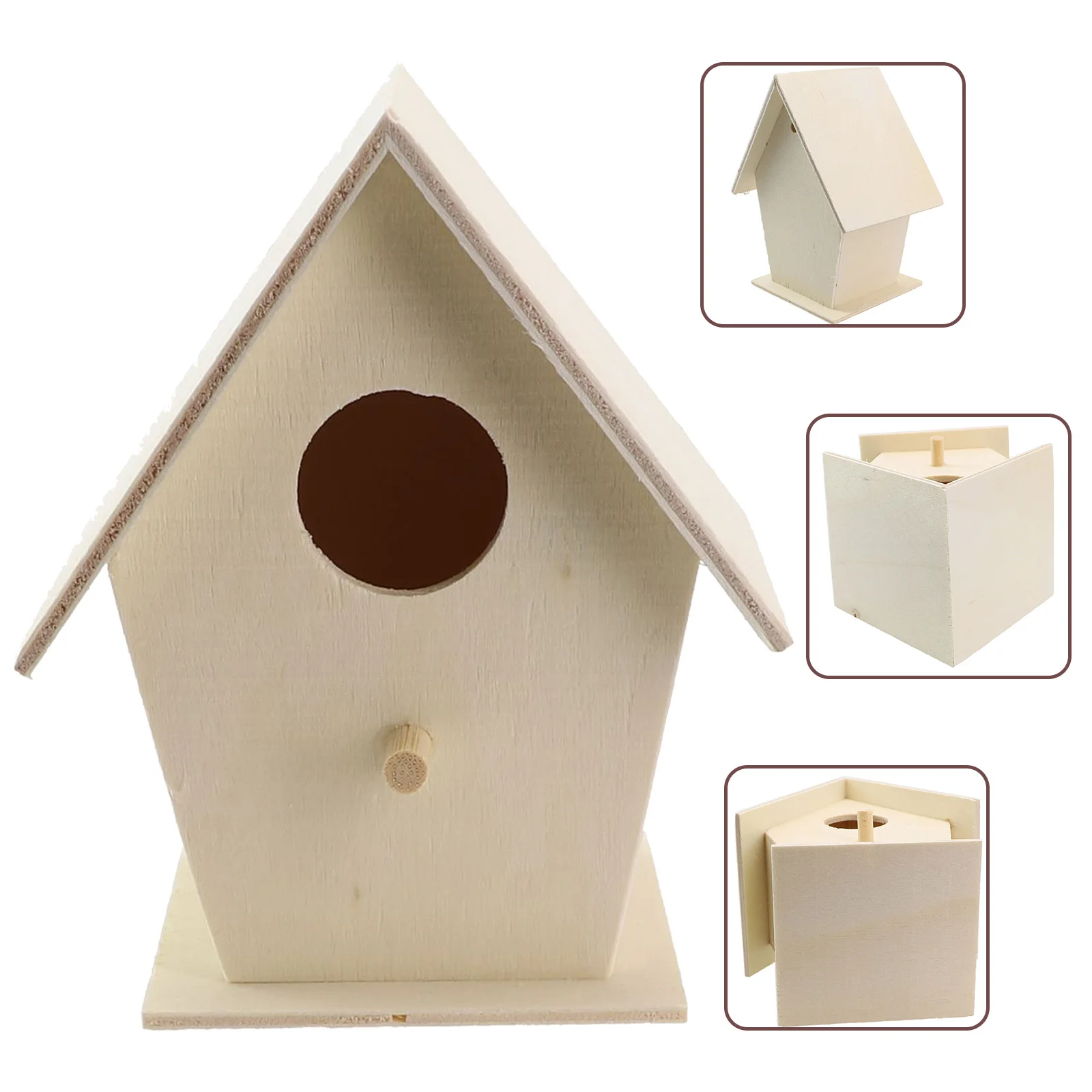 Title 16, Wooden Bird House Nest House Box Wood Birdhouse...