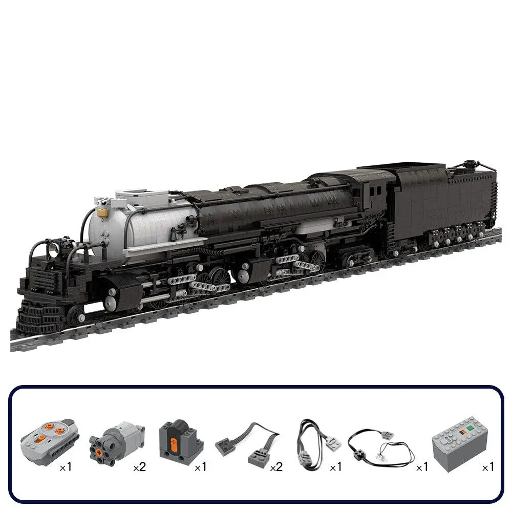 4014 Big Boy Rc Train Con Funzioni Di Alimentazione Kit Motore Giocattoli Moc Build Gift