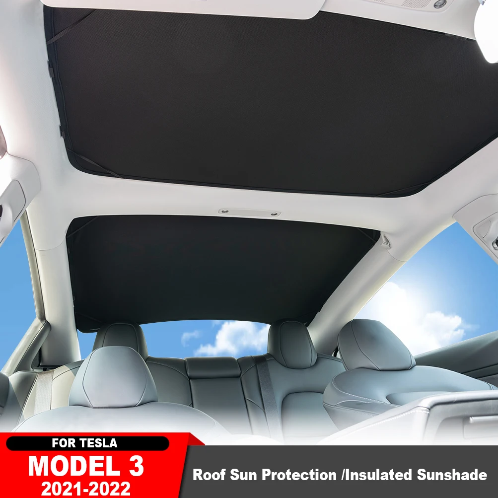 

Parasol Coche Roof Sun Shades Visor Front Rear Sunroof Skylight Sunshade For Tesla Model 3 2021-2023 Blackout Kit