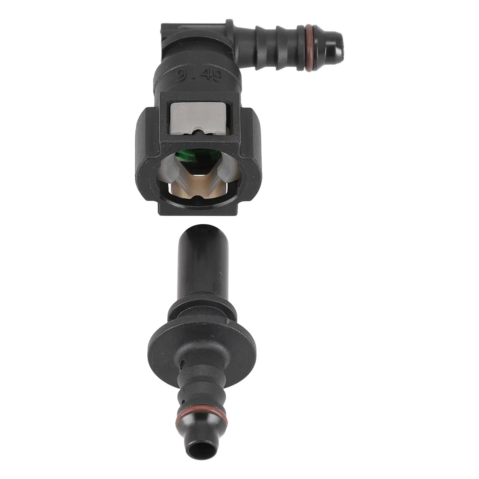Car Fuel Line Quick Release Connector Nylon Hose ID 6mm（1/4"）90 Deg Elbow SAE 9.49 Nylon Fuel Line Coupler Car Supplies