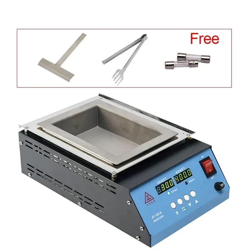 220V/110V Soldering Station Tin Melting Pot Solder Pot Tin Melting Furnace Thermoregulation Soldering Desoldering Bath 30~400 Degree Ajustable