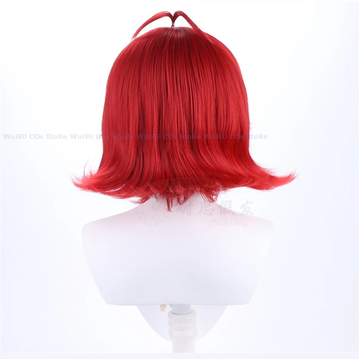 Hazbin Cos Niffty Wig Anime Hotel Cosplay Wigs Short Red Curly Heat Synthetic Hair Women Halloween Costume Party Role Play 12