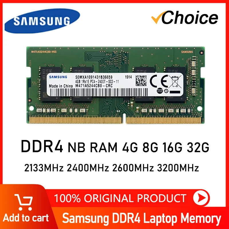 Samsung DDR4 4GB 8GB 16GB 32GB 64GB 2400mhz 2133 2666mhz 3200mhz Sodimm Notebook wysokiej wydajności pamięci laptopa