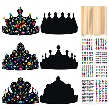 Rainbow Scratch Paper Crown Kit 1