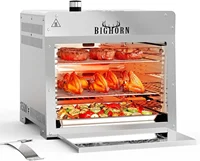 1500°F Small Infrared Propane Gas Grill – Portable Steak Broiler & Sear Station, Outdoor Salamander BBQ with Pizza Stone,