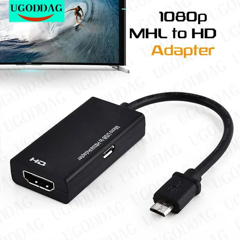 Adattatore Femmina Da Micro Usb 5Pin A Hdm Compatibile Cavo Mhl Hd 1080P Per Samsung Xiaomi Adattatore Convertitore Telefonico Android Display Tv
