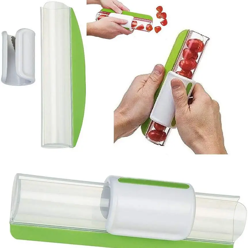 Hot Tomato Slicer Multi-Function Grape Cutter Small Fruit Cutter Grape Kitchen Accessories Cake Decoration Tool Salad Gadget