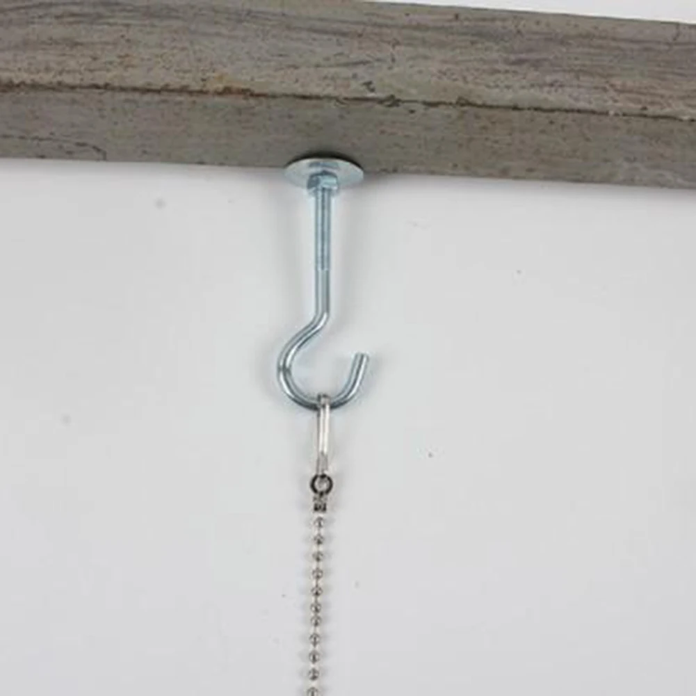 

2Pcs Hook Kit Silver White Finish Plant Hanging Ceiling Hook Home Decor Flagpole Poster Hook Party Adornment Hook