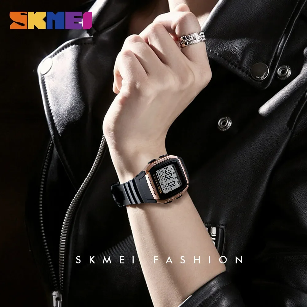 SKMEI 1278 Sports Waterproof Watch for Men Dual Time Countdown Digital Mens Wristwatch Stopwatch Alarm Clock 1381 montre homme 4