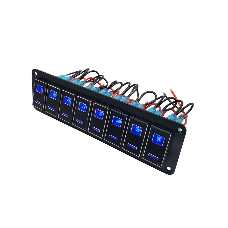 

Алюминиевая морская панель переключателя 12/24 В, фотосессия, переключатель ВКЛ-ВЫКЛ, клавишная панель, фотопанель переключателя для автомобиля, фургона, RV