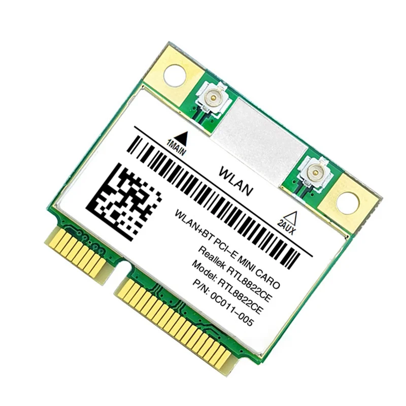 WiFi card network RTL8822CE 1200Mbps 2.4G/5Ghz 802.11AC Mini PCIe Bluetooth 5.0 Support Laptop/PC Windows 10/11