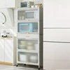 Modern Mobile Kitchen Cabinets Home Floor Multi-layer Storage Cabinet with Doors Multi-functional Side Cabinet Kitchen Furniture 2