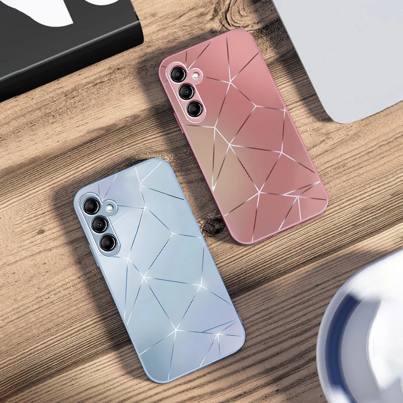 Lingge Dazzling Light Glass Phone Case