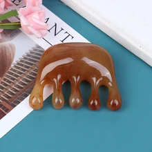 

1PC Yak Horn Head Massage Comb Hair Brush Portable Combs Pocket Clip Massage Tools Hairdressing Styling Tools Hair Care 2022 New