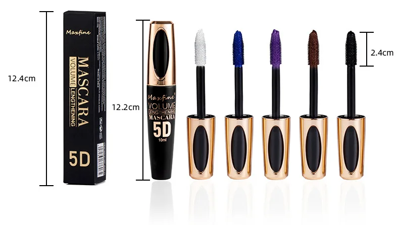 Description Picture 2 of item5D Mascara Waterproof Sweatproof Non Smudging Creates Dense Long Lashes With Silicone Brush Head For Base Laying