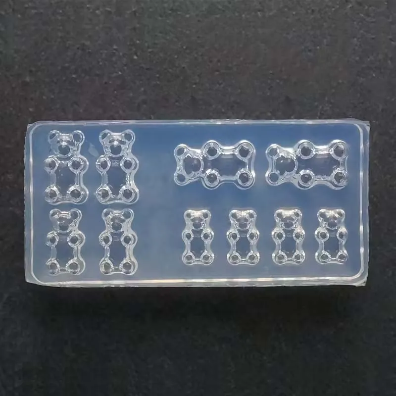 1/2PCS 미니 베어 몰드 3D 실리콘 몰드 레진 쥬얼리 제작 용품 네일 아트 참