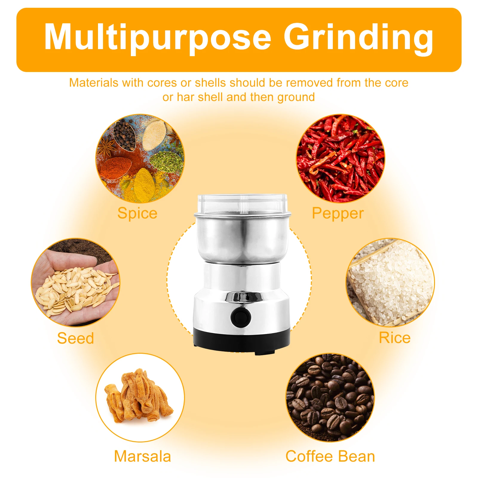 S14b1c90ee2244b50abadeafe460558571 Hand Crank Grain Mill Rustproof Manual Corn Mill Grinder Machine Multifunctional Nut Grinder for Nut Spice Wheat Coffee Kitchen Mallzona