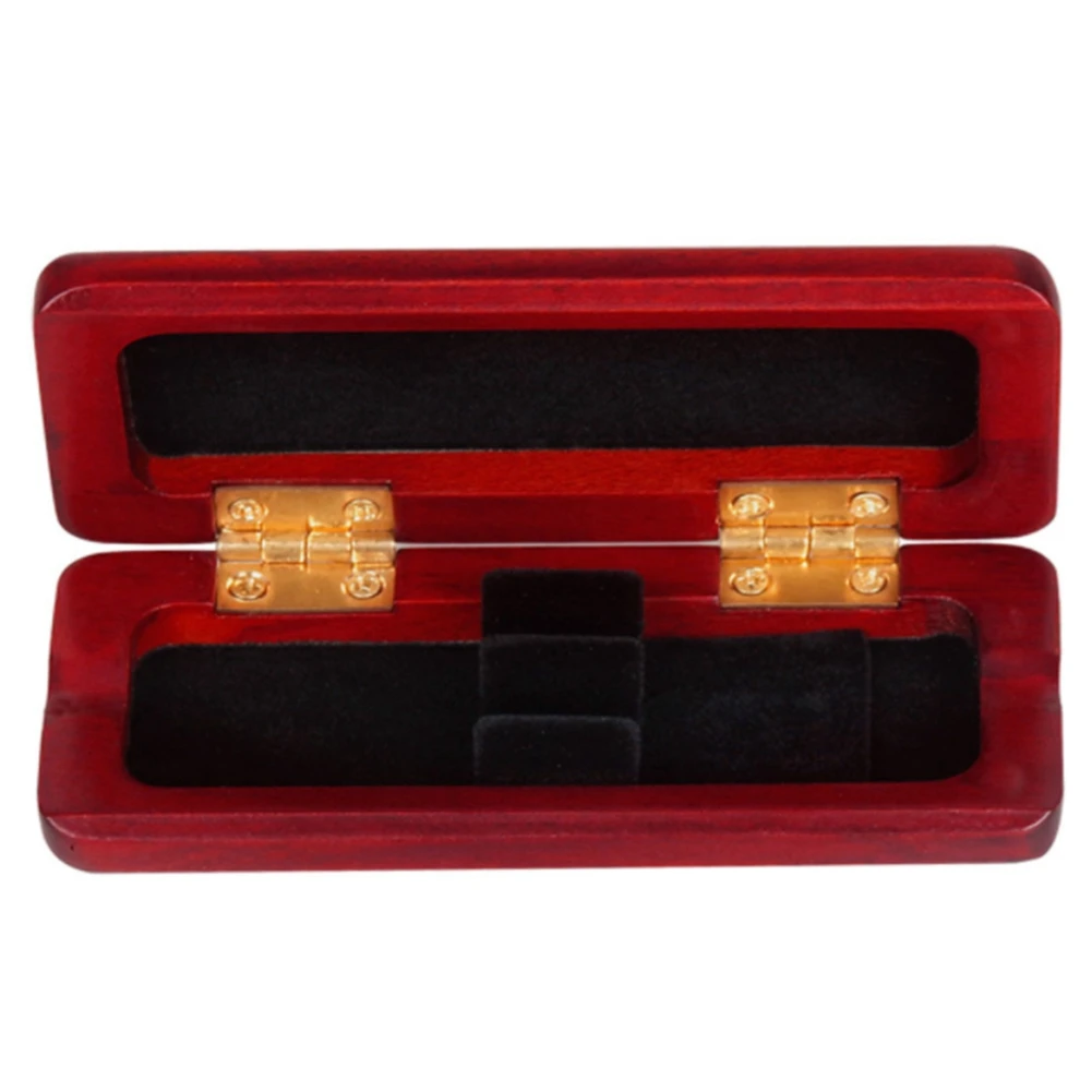 Hk.Lade Maroon Walnut Oboe Reed Case Con Superficie Liscia Per 2 Canne Oboe (Solo Custodia)