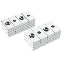 แม่เหล็กนีโอไดเมียมทรงบล็อก แรงสูงพิเศษ พร้อมรู NdFeB แม่เหล็กถาวรทรงพลัง แม่เหล็กติดตู้เย็น ขนาด 20x10x3-4 4