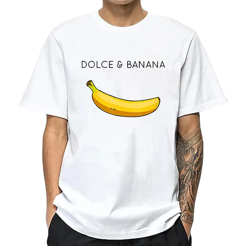 Summer Men T-shirt High Quality Cotton Blend Funny Banana