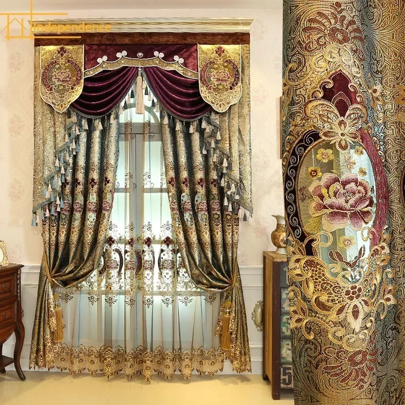 Blackout Curtains Window Curtains Decor Curtains Embroidered Curtains Light Filtering Curtains Gold Leather Hollow Embroidered Shading Curtains For Living Dining Room Bedroom