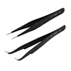 Antistatic Black Manicure Tool Acrylic Gel Nail Art Rhinestones Sequins Paillette Picking Nipper Tweezers HOT 1