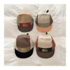 Winter Kids Flat Cap 6T-Adult Color Blocking Boys Sports Baseball Cap Children Girls Warm Corduroy Hat