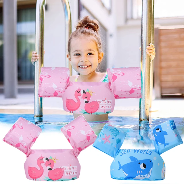 Baby Float Cartoon Arm Sleeve Life Jacket Swimsuit Foam Safety Swimming Training Floating Pool Float Swimming Ring Puddle Jumper 1