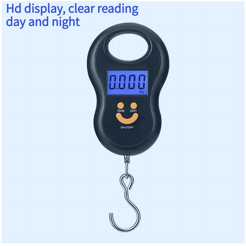 Electronic 50Kg 10g Hanging Scale LCD Kitchen Digital Scale BackLight Fishing Weights Pocket Travel Luggage Scales