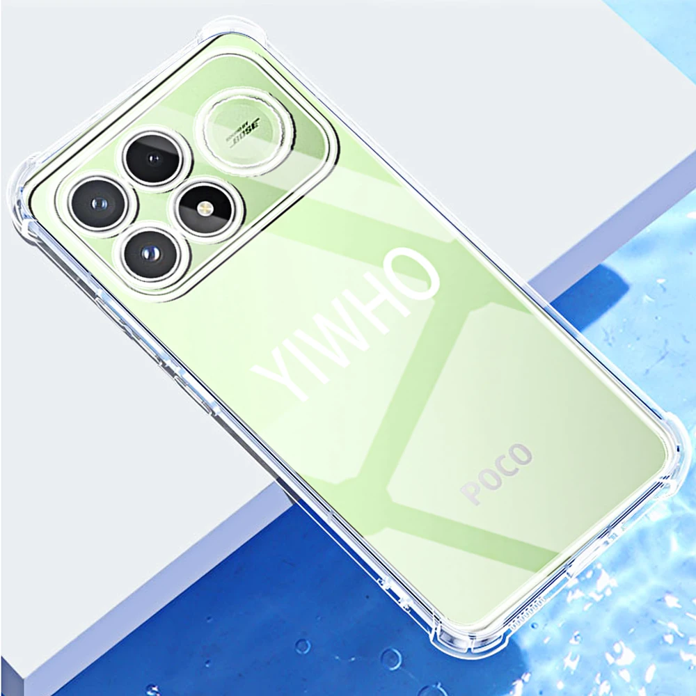 Shockproof Transparent Soft TPU Phone Case - Pack of 1-10, Clear
