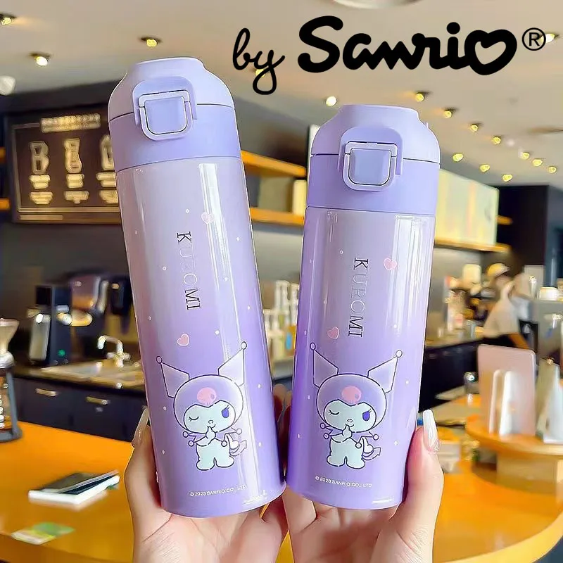 

Sanrio Y2k My Melody Kuromi Cinnamoroll Water Bottle Thermos Cup 500ml Anime Kawaii Cute School Children Student Travel Portable