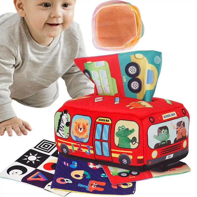

Tissues Box Toy Colorful Tissues Box Montessori Educational Learning Toys Pull Along Magics Tissues Box Sensory Toys Baby Game