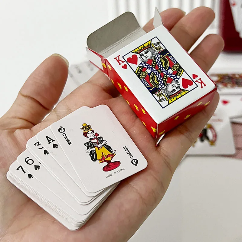 10PCS Mini Playing Cards For Kids Adults Party Favors Miniature Poker Set Games For Family Journey Juegos De Mesa Divertidos 5