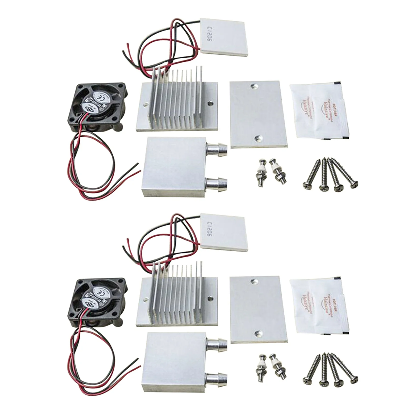 

2X DIY Kit TEC1-12706 Thermoelectric Peltier Module Water Cooler Cooling System 60W