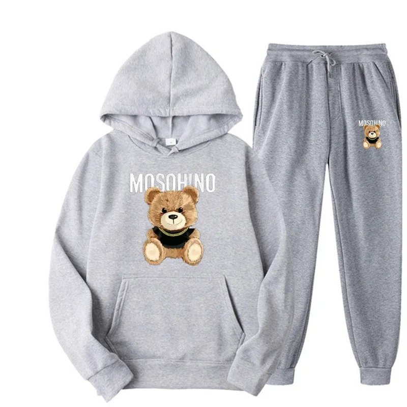 New Autumn Winter Woman Tracksuit Hoodies+Sweatpants 2-Piece Fashion Causal Jogging sweatshirt Clothes Pullover Fleece Pant Sets