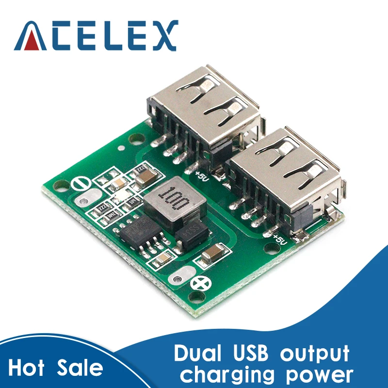 DC-DC Voltage Buck Regulator Dual USB Output 9V/12V/24V to 5V 3A DC-DC Step Down Power Charger Module DC-DC Voltage Buck Regulator Dual USB Output 9V/12V/24V to 5V 3A DC-DC Step Down Power Charger Module