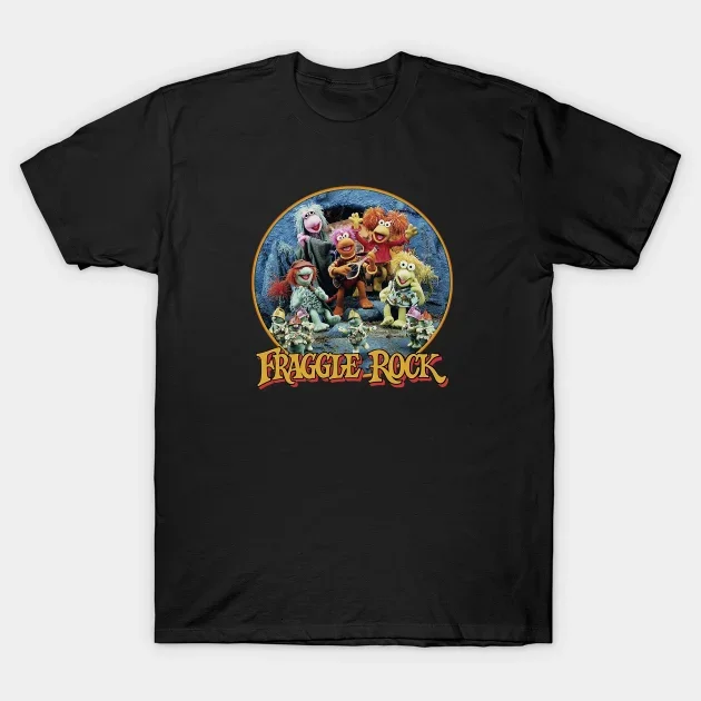 

2021 Men/Women's Summer Black Street Fashion Hip Hop Fraggle Rock T-shirt Cotton Tees Short Sleeve Tops