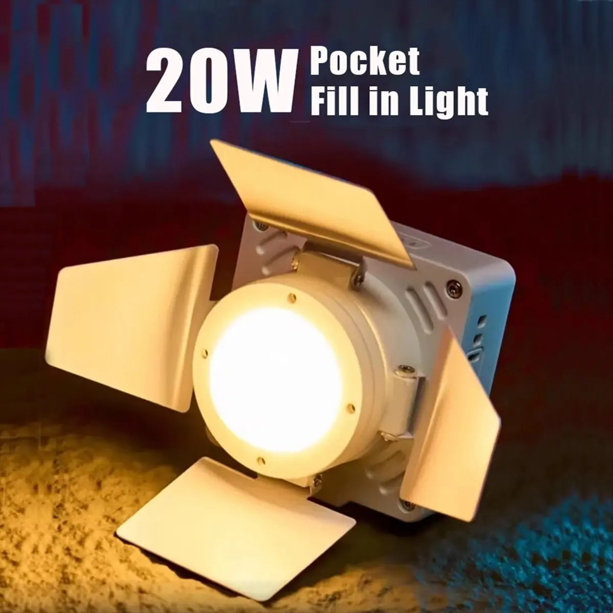 M05K 20W 포켓 LED 비디오 조명 2700K-6500K 사진 조명, 소프트박스 허니컴 그리드 바른도어 12FX 포함, 사진 스튜디오용,B