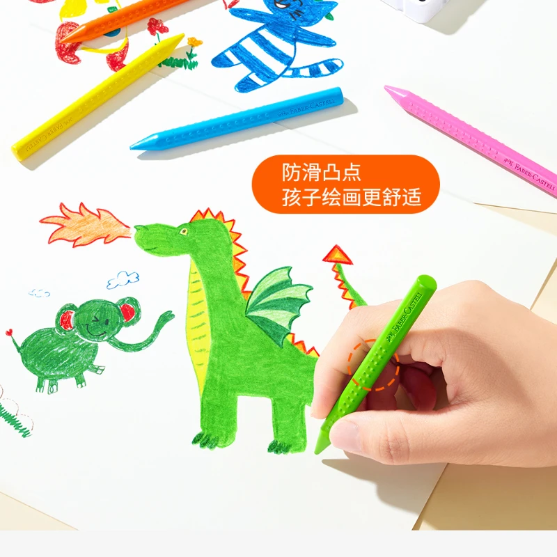 12/24 Colors Faber Castell Erasable Plastic Crayons Eraser and Sharpener School Supplies Non Toxic Crayons for Toddlers Washable - 3