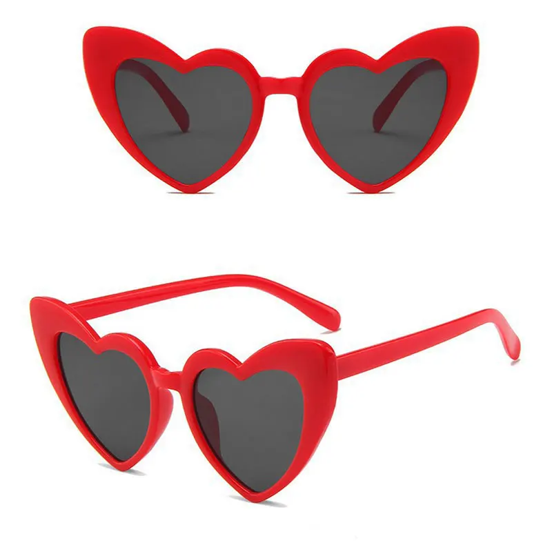 Heart Shaped Sunglasses Women Cat Eye Female Sun Glasses Brand Retro Love Black White Eyewear Men Shade UV400