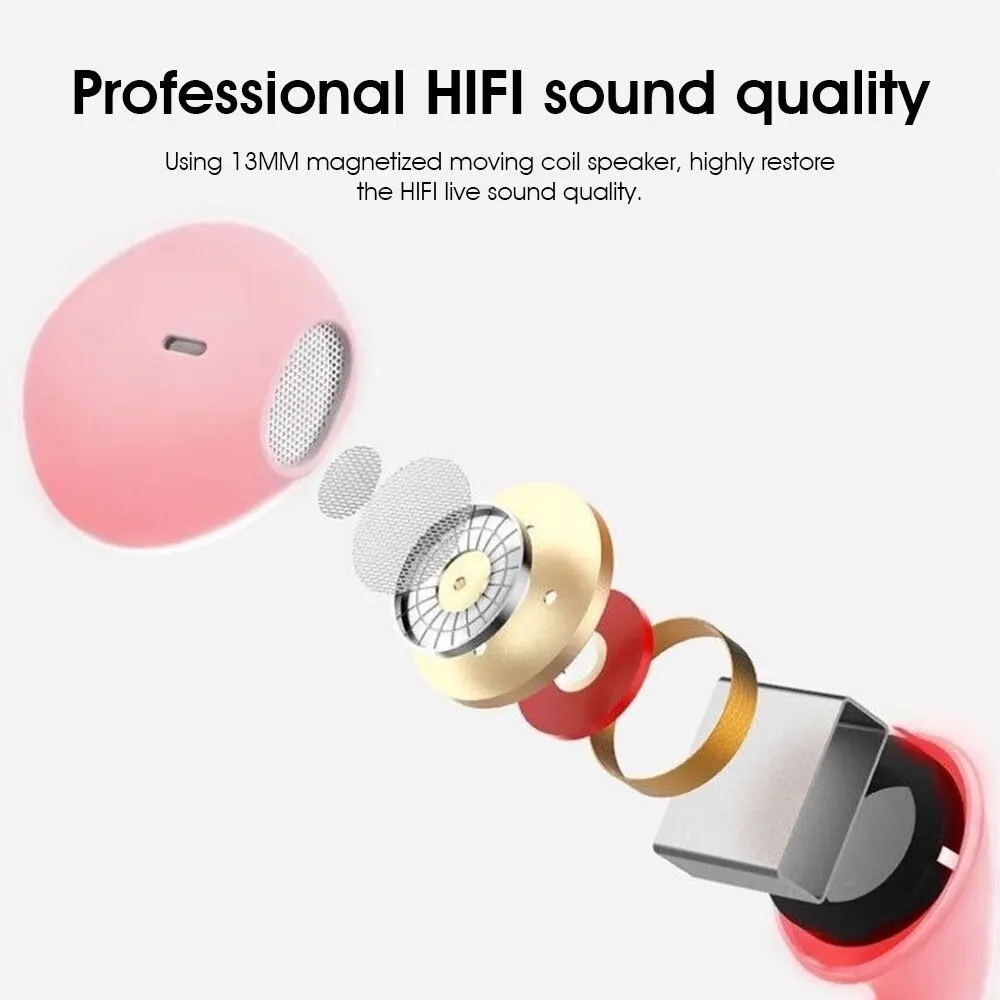 Macaron Universal 3.5mm Stereo Earphones Sports Music Earplugs Wired Microphone for Xiaomi 3