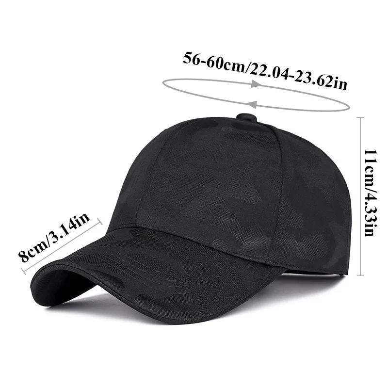 Men's Baseball Cap Caps Camouflage for Men Mesh Camouflage Camo Cap Outdoor Cool Army Military Hunting Hunt Sport Cap for Man