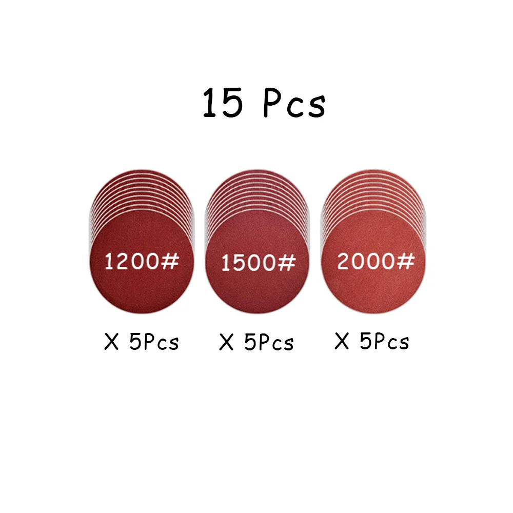 15-65개 자동차 헤드라이트 복원 키트 3인치 75mm 샌딩 플레이트 왁싱 스펀지 샌딩 패드 광택 및 샌딩용