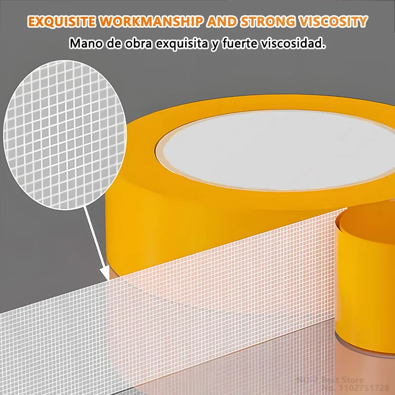 Double Sided Tape Super Strong Traceless Fabric Tape Double-sided Adhesive Washi Transparent Tape for Home Office School Carpet