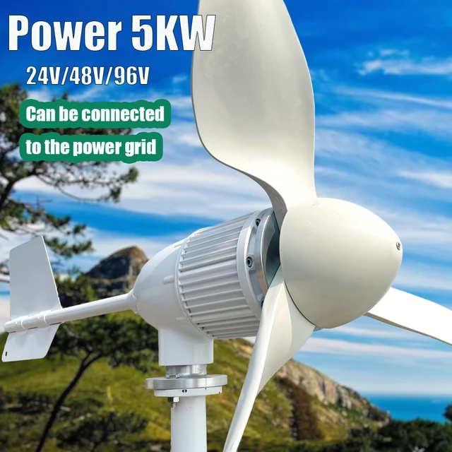 3000W 48-220V Windkraftanlage 3 Rotorblätter Windgenerator Windturbine  Windräder