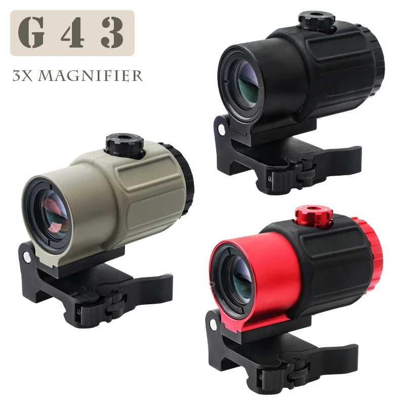 tactical-g43-sight-fixed-3x-magnifier-g43-g33-scope-con-switch-to-side-quick-staccabile-qd-mount-airsoft-hunting-applica-red-dot