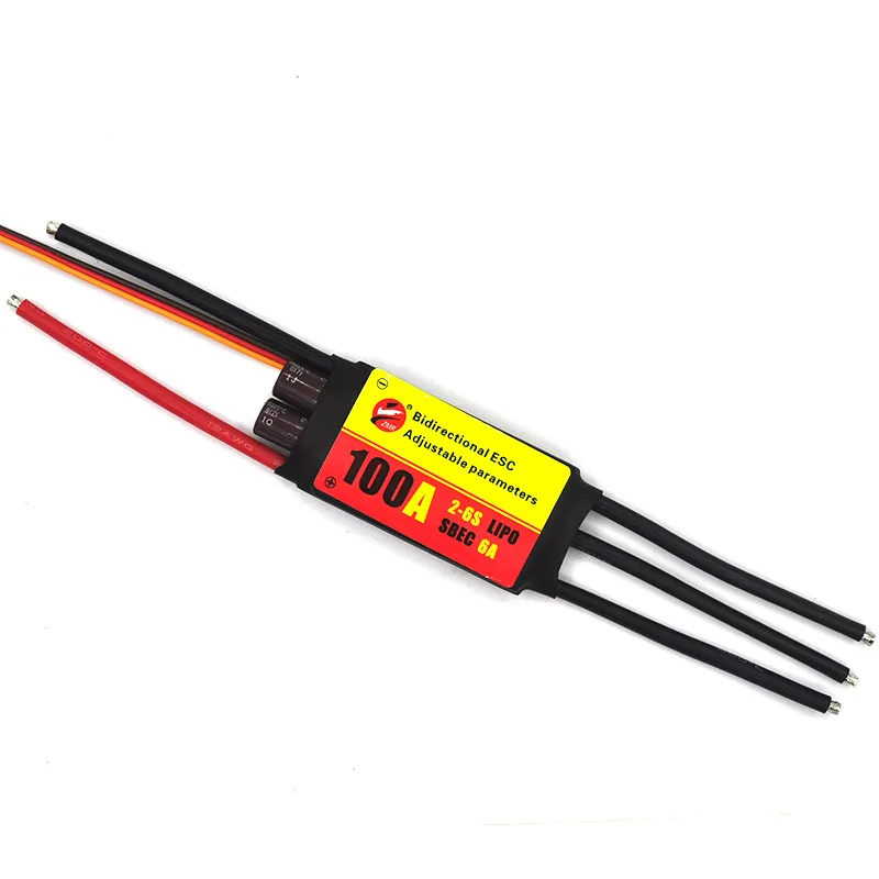Bidirectional Adjustable Brushless ESC with UBEC Output for Aircraft and Marine Propellers